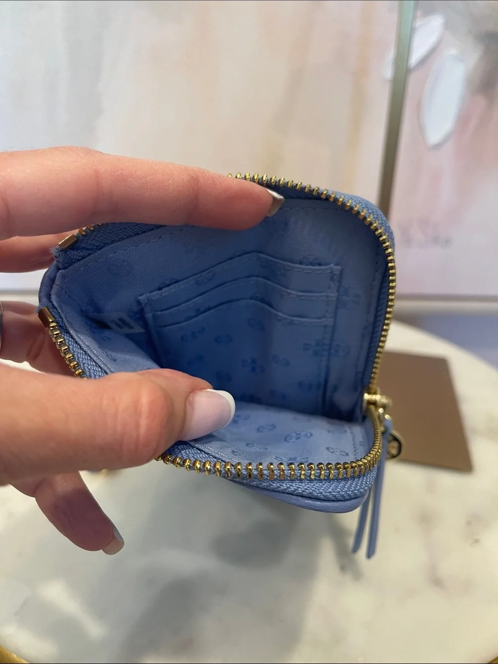NWOT Tory Burch Periwinkle Blue Quilted Phone Crossbody